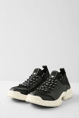 EMPORIO ARMANI: Чёрные кроссовки 