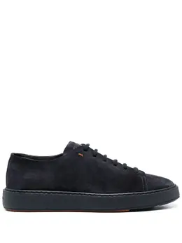 Santoni low-top suede sneakers 19077436