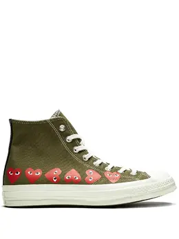 Converse x Comme Des Garçons Play Chuck 70 Hi "Multi Hearts Green" sneakers 14174453