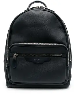 Santoni grained-texture leather backpack 20053126