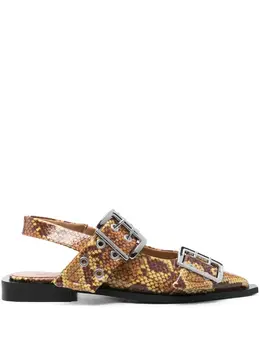 GANNI: Жёлтые балетки 