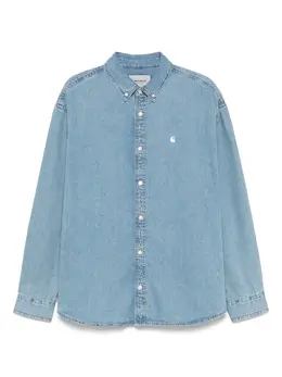 Carhartt WIP: Голубая рубашка 