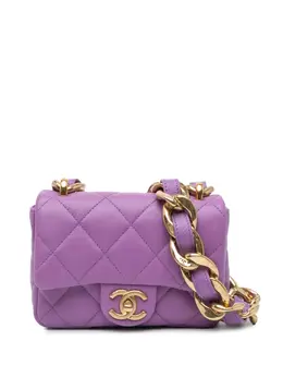 CHANEL Pre-Owned: Фиолетовая сумка 