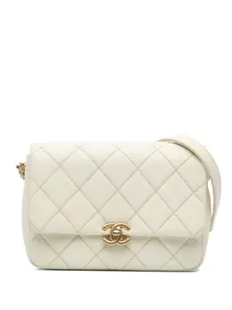 CHANEL Pre-Owned: Белая сумка через плечо 
