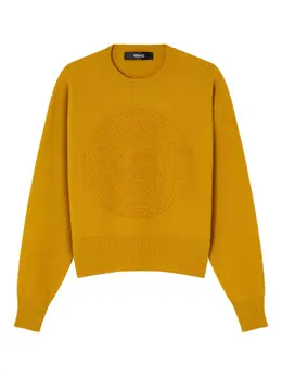Versace: Жёлтый свитер  Medusa
