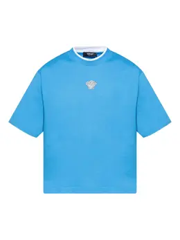 Versace: Голубая футболка  Medusa