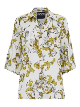 Versace Jeans Couture: Рубашка с растительным принтом 