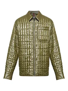 Moncler: Зелёная куртка 