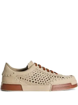 Dolce & Gabbana mesh-panelling leather sneakers 26518025