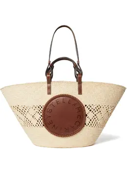 Stella McCartney: Бежевая сумка-шоппер 