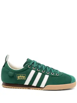 adidas: Зелёные кроссовки  Samba