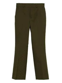 Gucci: Зелёные брюки  GG