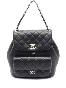 CHANEL Pre-Owned: Чёрный рюкзак 