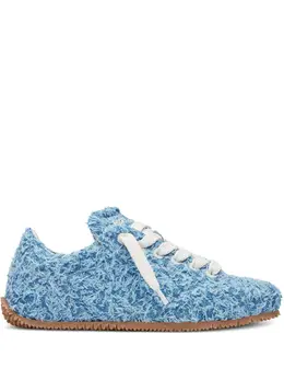 Axel Arigato Tact frayed-denim lace-up sneakers 30400276