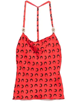 Marine Serre: Топ  Crescent Moon с принтом