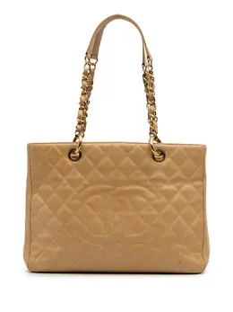 CHANEL Pre-Owned: Коричневая сумка-шоппер 