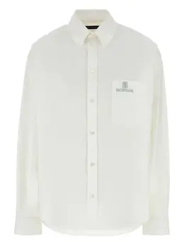 Balenciaga: Белая рубашка 
