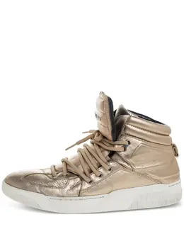 Dolce & Gabbana metallic-finish leather sneakers 30310949
