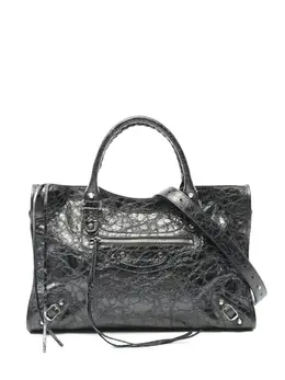 Balenciaga 2020s crinkled leather tote bag 30646662