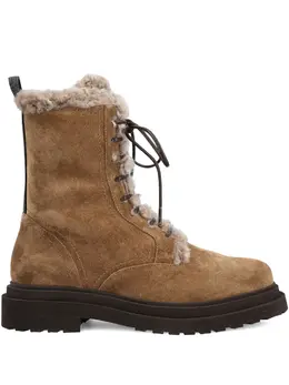 Brunello Cucinelli: Бежевые ботинки 