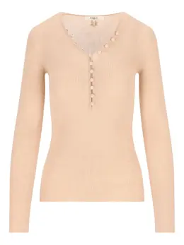 Chloé: Футболка на пуговицах 