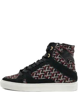 Zadig & Voltaire all-over logo lace-up sneakers 30366658