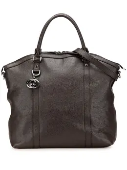 Gucci 2000-2015 Large Leather GG Charm Dome satchel 30970472