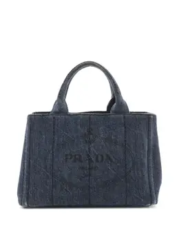 Prada 2000s mini Canapa tote bag 30839659