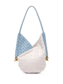 Bottega Veneta 2021-2025 Small Nappa and Canvas Intrecciato Solstice shoulder bag 31000647