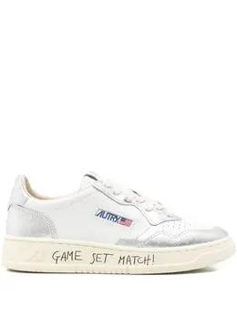 Autry Medalist metallic-panel leather sneakers 31217625