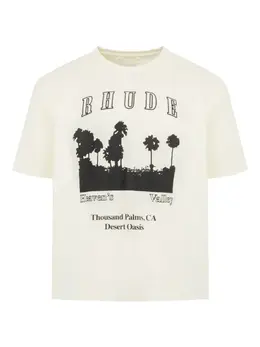 RHUDE: Футболка с принтом 