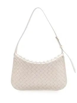 Bottega Veneta 2012-2025 Brushed Calfskin Intrecciato Cradle Fold Over shoulder bag 31166857