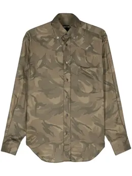 TOM FORD: Рубашка с принтом 