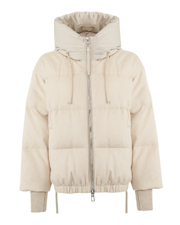 DUNO: Бежевый пуховик 