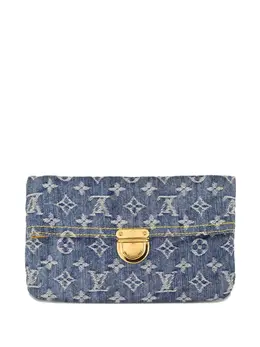 Louis Vuitton 2006 Monogram denim clutch 31275528