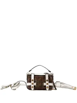 Fendi 2019-2023 Mini Zucca Glazed Fabric Cage Baguette satchel 27146384
