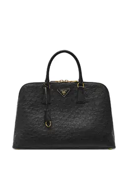 Prada logo-plaque tote bag 31366393