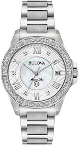 Японские наручные женские часы Bulova 96R232. Коллекция Marine Star w223249