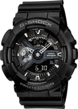 Японские наручные мужские часы Casio GA-110-1B. Коллекция G-Shock w101766