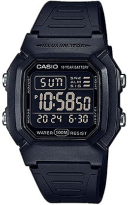 Японские наручные мужские часы Casio W-800H-1BVES. Коллекция Digital w223231