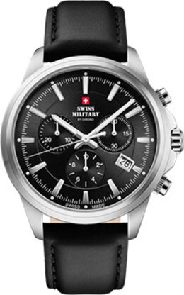 Швейцарские наручные мужские часы Swiss Military SM34107.10. Коллекция Classic Chronograph w246323