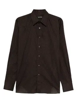 TOM FORD: Рубашка в горошек 