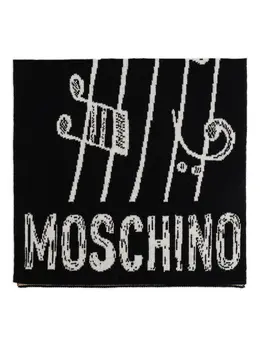 Moschino: Шарф с принтом 