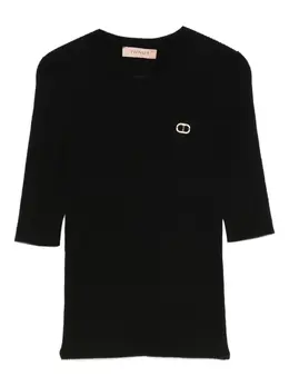 TWINSET: Чёрный топ 