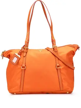 Prada 2013-2025 Saffiano Trimmed Tessuto satchel 31683340