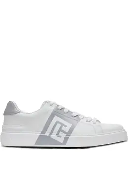 Balmain B-Court logo-detail calfskin sneakers 31365079