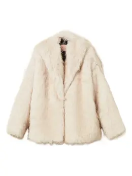 TWINSET: Шуба с капюшоном 
