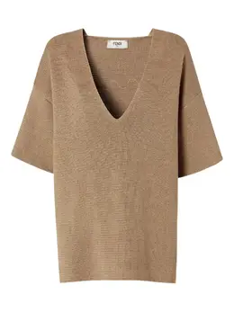 FENDI: Топ с v-образным вырезом 