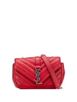 Saint Laurent 31754293 Baby Sheepskin Chevron Chain Crossbody Bag Serial GLD399289