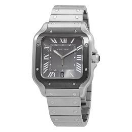 Cartier Santos Large Model Automatic Grey Dial Mens Watch wssa0037